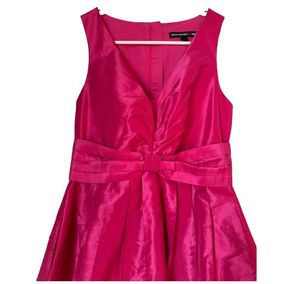Banana Republic Mad Men Barbie Pink Silk Sleeveless Dress Taffeta size 2 - Picture 3 of 12